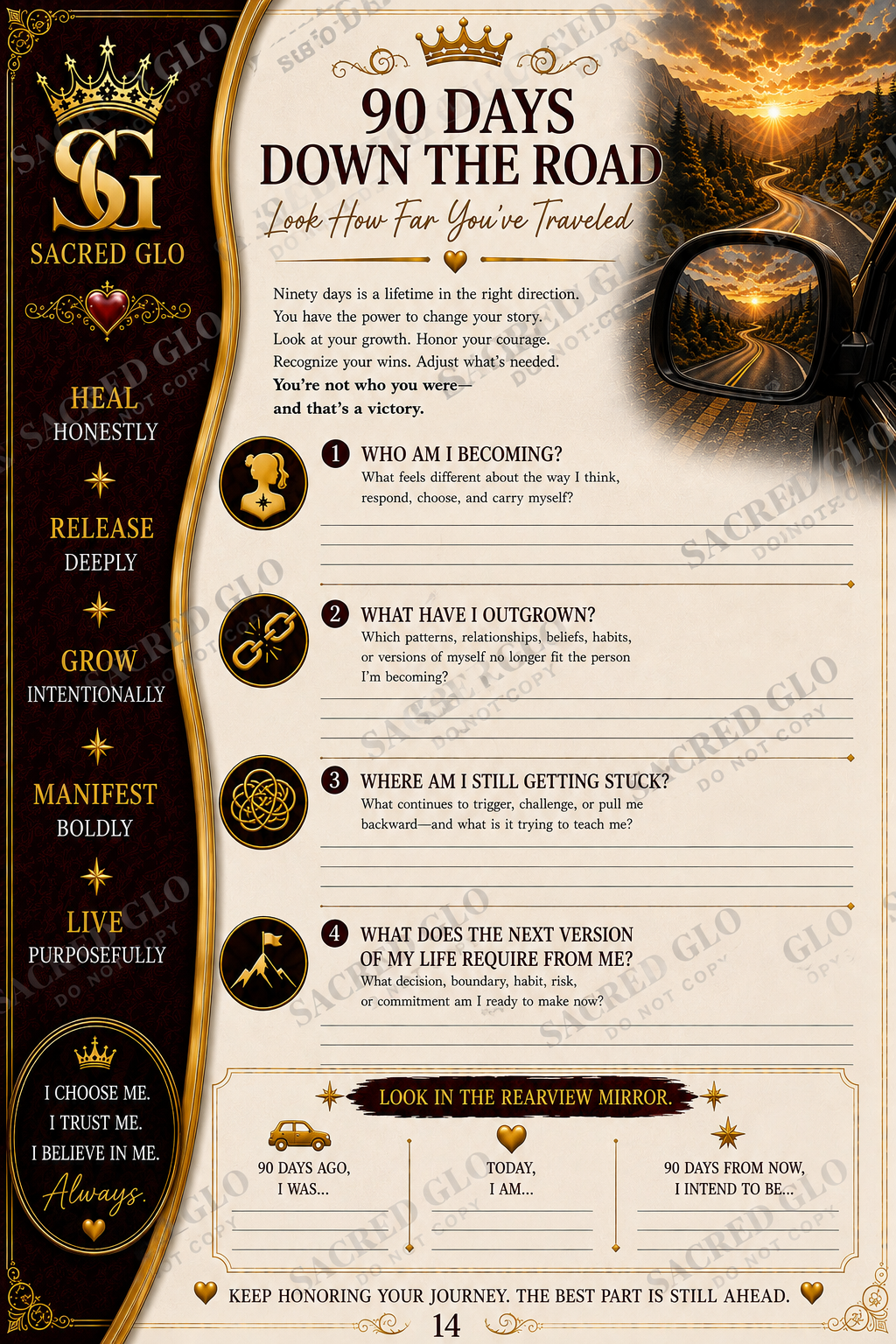 The Road Back to Me | 30-Pg Printable Guided Healing Journal